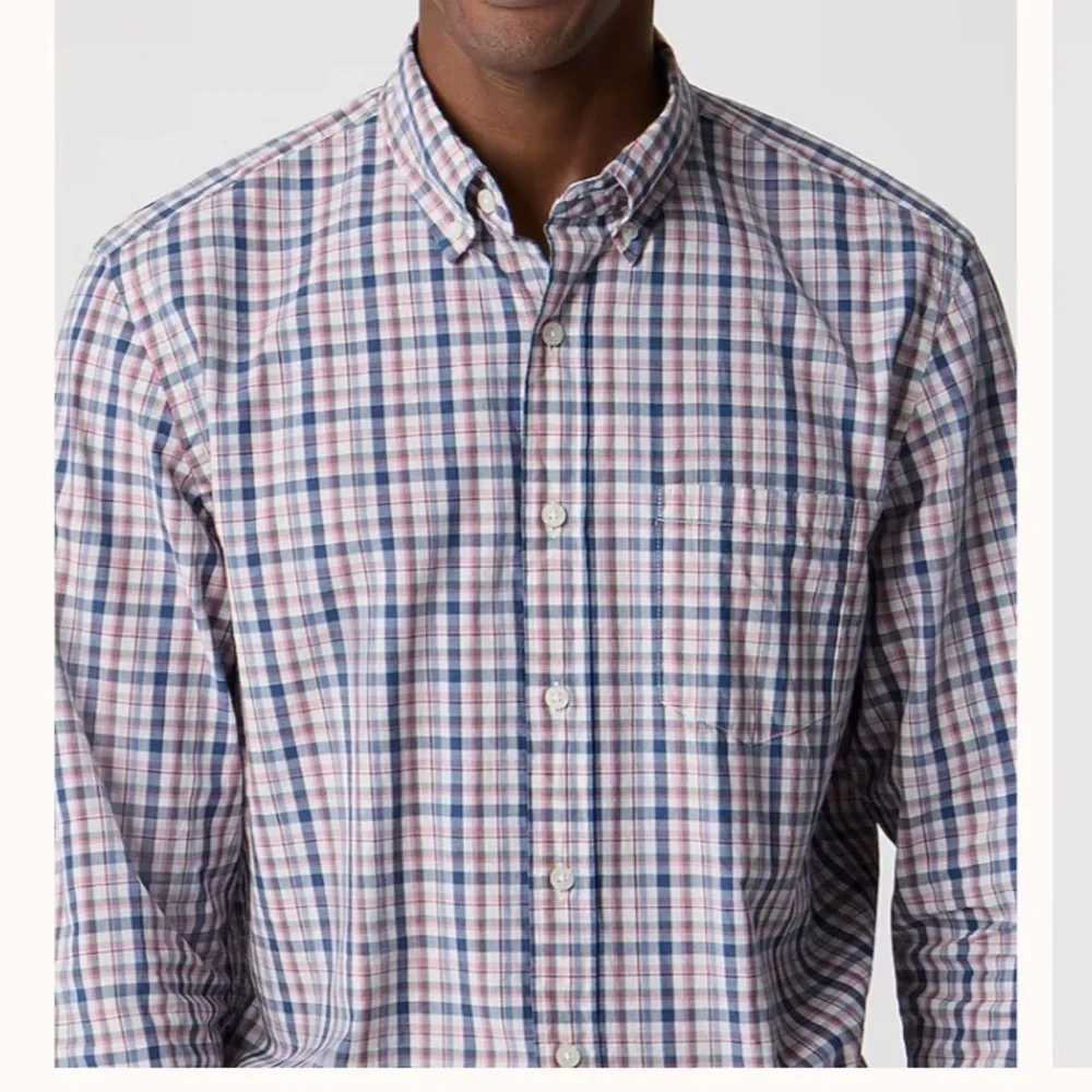 J crew ivory estate blue Classic flex casual shirt
